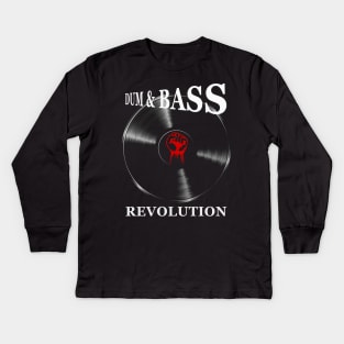 Drum And Bass Revolution Kids Long Sleeve T-Shirt